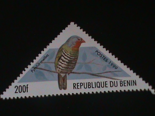 ​BENIN-1999-COLORFUL-BEAUTIFUL-LOVELY BIRD-MNH-VF-LAST ONE-HARD TO FIND
