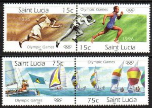 St. Lucia Sc #1042-1043 MNH pairs