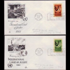 UN-NEW YORK 1961 - FDCs - 86-7 Intl.Bank Set of 2