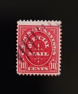 1911 10c U.S. Postal Savings, Official Mail, Carmine, O126