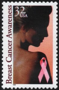 SC#3081 32¢ Breast Cancer Awareness Single (1996) MNH