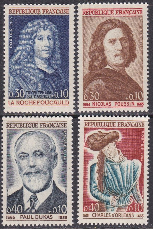 France Sc #B387-B390 MNH; Mi #1500-03