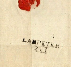 GB WALES Cover *LAMPETER/ 211* Mileage London 1825{samwells-covers} PE263 