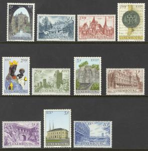 Luxembourg Sc# 389-399 MH 1963 1fr-11fr Historic Buildings