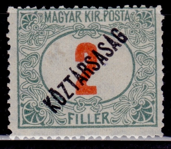 Hungary, 1919, Postage Due, Magyar Kir Posta, overprint, 2ft, MLH
