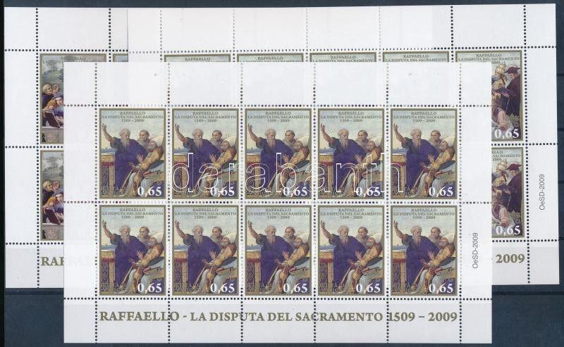 Vatican stamp Raffaello minisheet set MNH 2009 Mi 1648-1650 WS159209