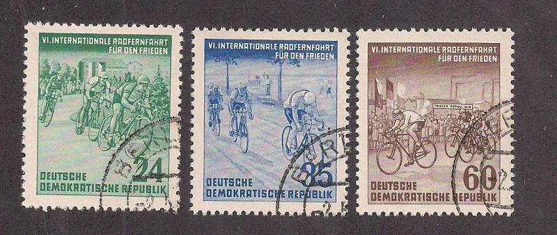 GERMANY - DDR SC# 148-50 F-VF U 1953