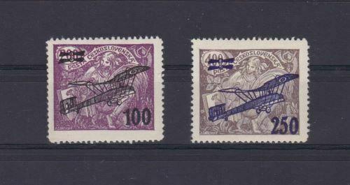 czechoslovakia airplane overprint stamps  ref r14022