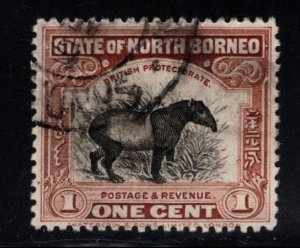 North Borneo Scott 167 perf 12.5 Used Tapir stamp