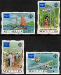 SEYCHELLES 1986 Inter-Island Communications; Scott 597-600; MNH
