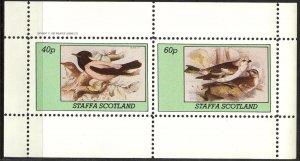 {ST237} Staffa Scotland Birds (3) Sh. of 2 MNH Local Cinderella !!