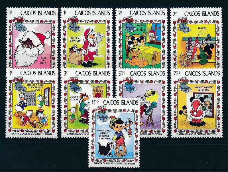 [22172] Caicos Islands 1983 Disney Characters Christmas scenes MNH