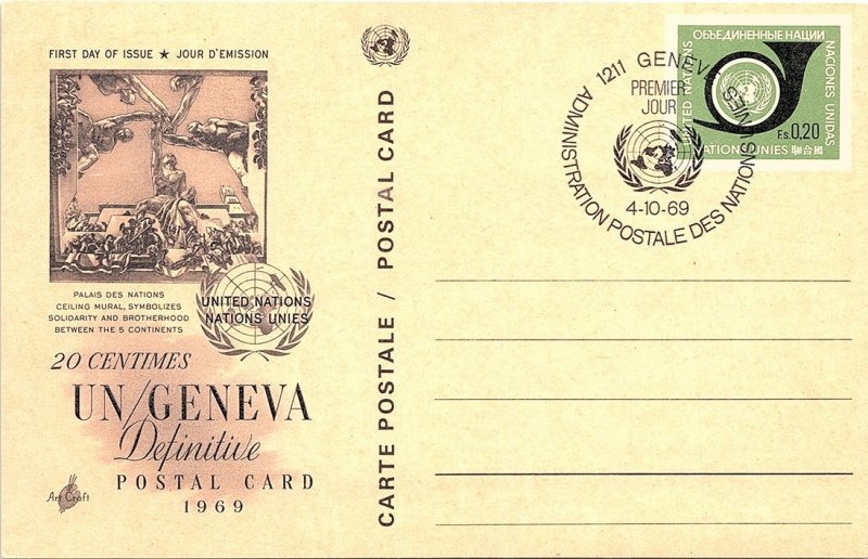 United Nations Geneva, Worldwide Government Postal Card