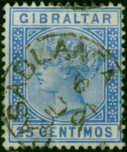 Morocco Agencies Casablanca 1889 25c Ultramarine SGZ22 Good Used