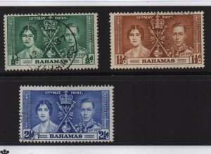 Bahamas 1937 SG146/8 Coronation used set of 3