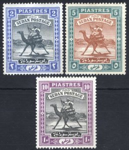 Sudan 1898 2pi-10pi Camel Postman SG 15-17 Scott 14-16 LMM/MLH Cat £128($180)