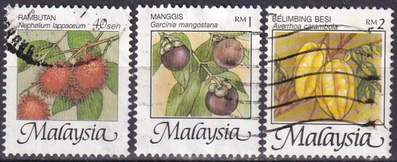 Malaysia #766A, 766D, 766E  F-VF Used CV $18.00  (A19887)