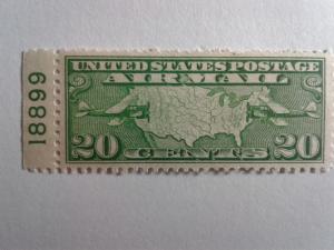 SCOTT # C9 GEM WITH PLATE # AIR MAIL MINT NEVER HINGED GREAT CENTERING !!