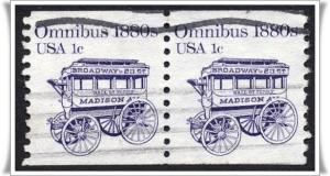SC#1897 1¢ Omnibus Coil Pair (1983) Used