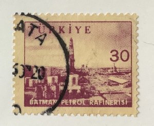 Turkey 1959 Scott 1448 used - 30k, Petrol Refinery Batman
