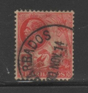 BARBADOS #118  1912  1p   KING GEORGE V   USED F-VF  e