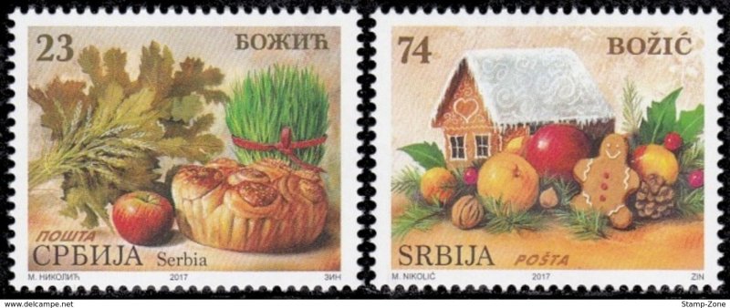 Stamps Serbia, 2017, Christmas, Set, MNH, Mi# 754/55