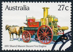 Australia 1983 27c Historic Fire Engines Shand Mason Steam 1891 SG875 Fine Used1