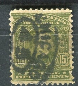 USA; 1900s early Presidential series issue used 15c. value, fair Postmark