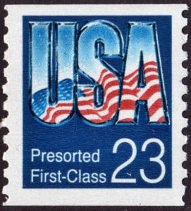 SC#2607 23¢ Stars & Stripes Coil Single (1992) MNH