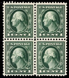U.S.  498 UNUSED LH BLOCK OF FOUR AS SHOWN (V5405)