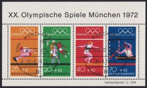 MUNICH Olympics = Different SPORTS & LOCATIONS, CTO. Original Gum Germany 1972