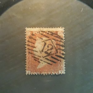 GB 8  1854   1 penny  fine used