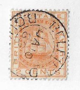 British Guiana Sc #108  2c used with Belfield CDS VF