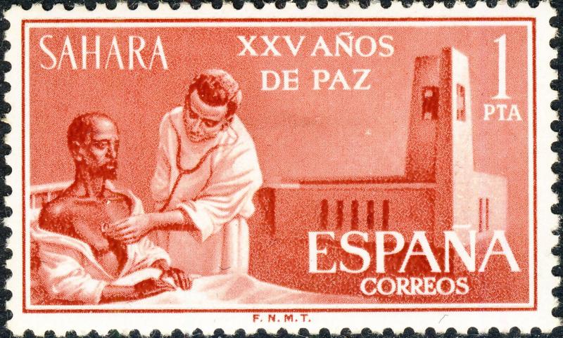 SPANISH SAHARA - 1965 Mi.271 1 Pta 25 Years of Peace - MH