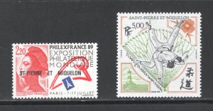 St. Pierre & Miquelon #510, 513  VF, Mint NH, Post Office Fresh, ....  6030080