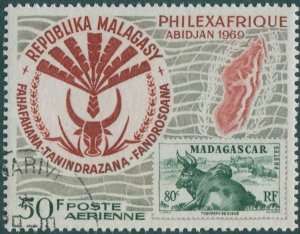 Malagasy 1969 SG159 50f Philexafrique Stamp Exhibition FU