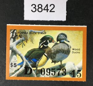 US STAMPS CALIFORNIA STATE DUCK # 10 MINT OG NH CAT. $ LOT #3842