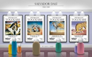 2015 TOGO MNH. SALVADOR DALI   |Y&T Code: 4874-4877  |  Michel Code: 7217-7220