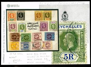 W85e 1926 SEYCHELLES Multiple Franking *5R HIGH VALUE* Victoria CDS Cover RARE