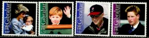 GIBRALTAR Sc#913-916 2002 Prince Harry 18th Birthday Complete Set OG Mint NH