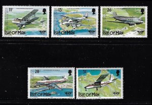 Isle of Man 262-66 MNH VF Anniversary Air Mail & CAO [5417]