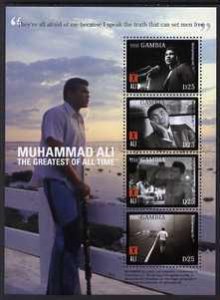 GAMBIA - 2008 - Muhammad Ali - Perf 4v Sheet - Mint Never Hinged