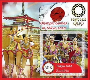 Stamps. Olympic Games Tokyo  6 sheets perf Zambia MNH **