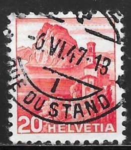 Switzerland 232: 20c St Gotthard Railroad, used, F-VF