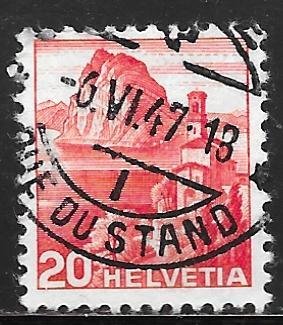 Switzerland 232: 20c St Gotthard Railroad, used, F-VF