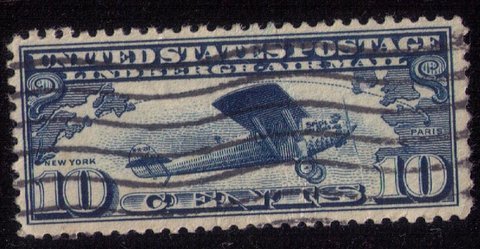 US Sc C10 Used 10c Dark Blue F-VF