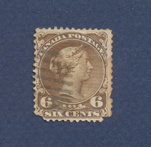 CANADA - Scott 27 - used, repaired - 1868