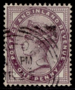 GB QV SG173, 1d deep purple, FINE USED. CDS 