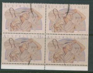 Australia SG 1309 VFU  booklet imperf stamp bottom left b...