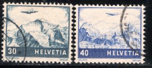 Switzerland Scott # C43 - C44, used